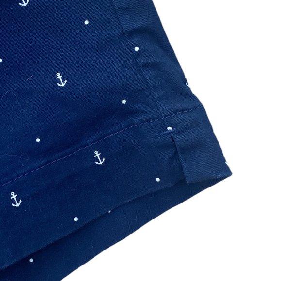 Nautica Cotton Anchor Shorts Sz 8 Navy Nautical Sailor Flat Coast Neutral Preppy - Picture 4 of 10